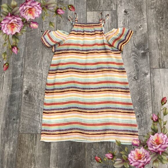 Lily Rose Other - Girls’  Cute striped cold shoulder dress